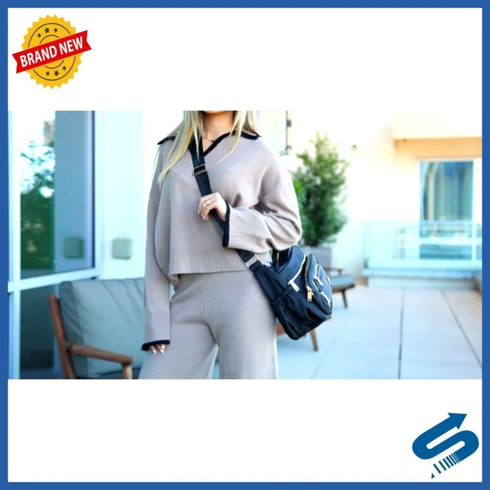 Waterproof Crossbody Bag Multi-Pocket Shoulder Purse Messenger Handbag Trendy